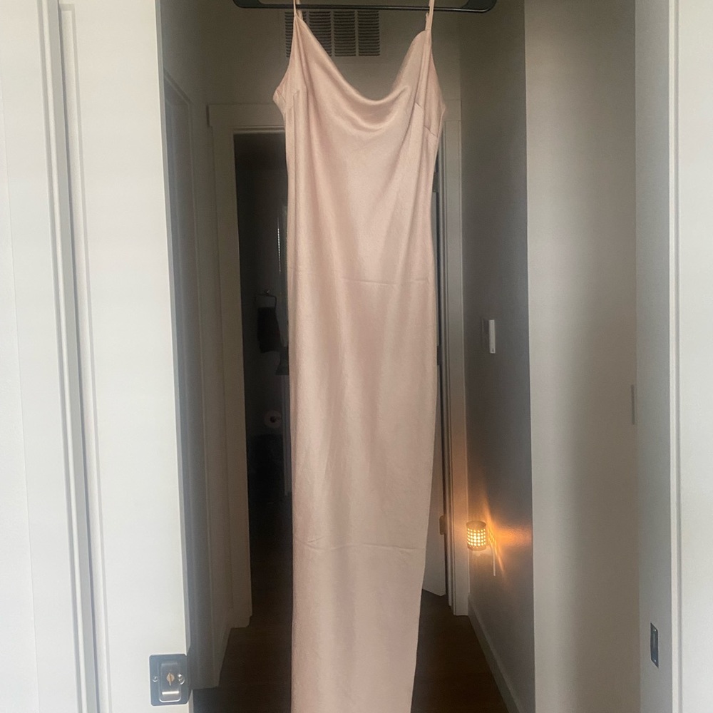 Cream satin dress. Great condition!